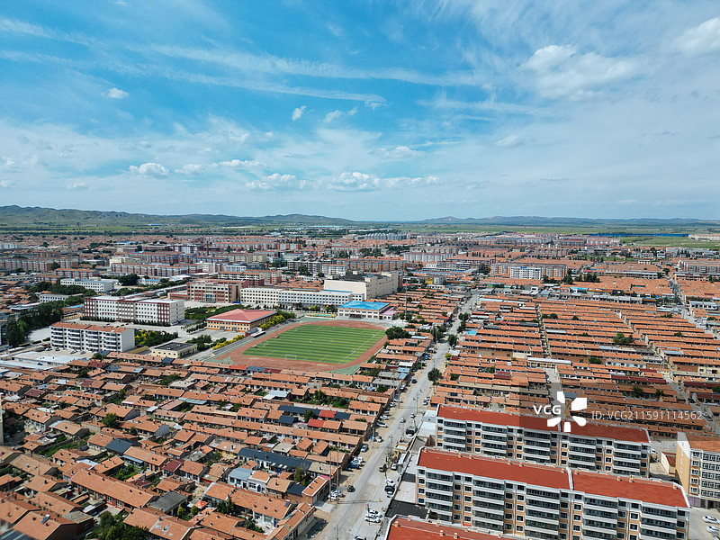 商都县 七台镇 南湖 东大井 航拍图片素材