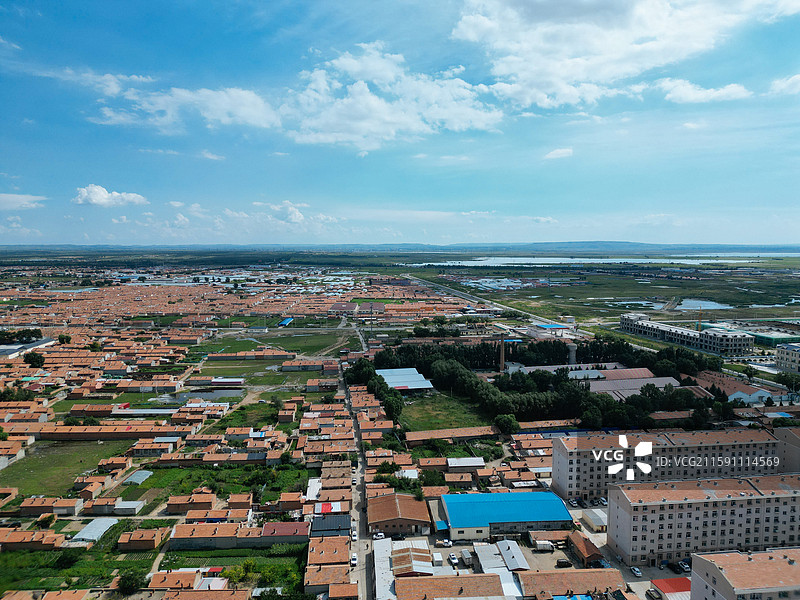 商都县 七台镇 南湖 东大井 航拍图片素材