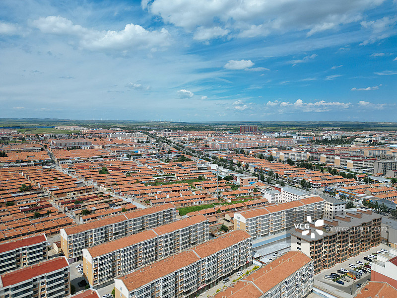 商都县 七台镇 南湖 东大井 航拍图片素材