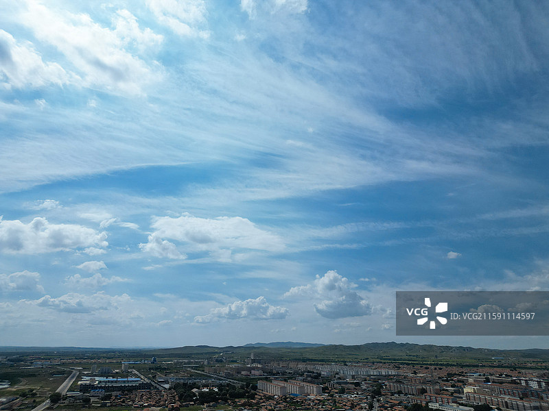 商都县 七台镇 南湖 东大井 航拍图片素材