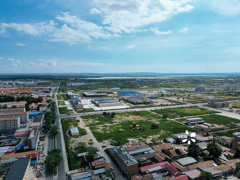 商都县 七台镇 南湖 东大井 航拍图片素材