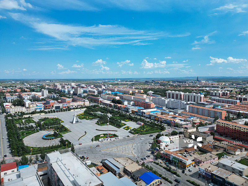 商都县 七台镇 南湖 东大井 航拍图片素材