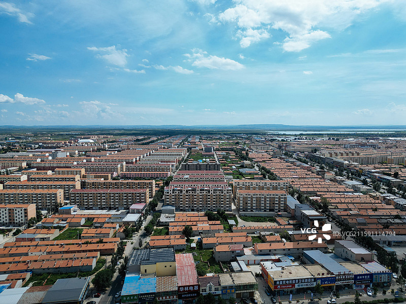 商都县 七台镇 南湖 东大井 航拍图片素材