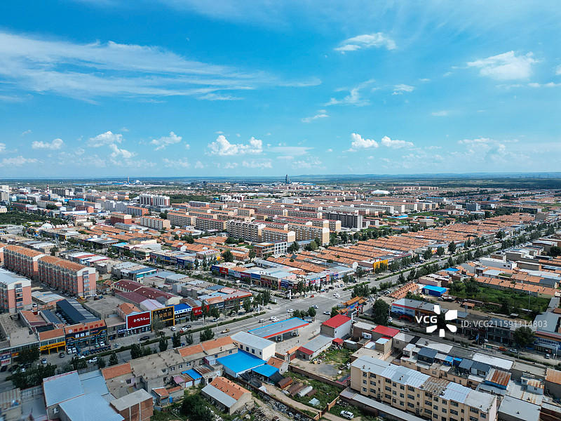 商都县 七台镇 南湖 东大井 航拍图片素材