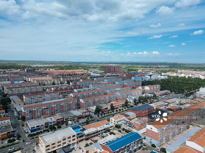 商都县 七台镇 南湖 东大井 航拍图片素材