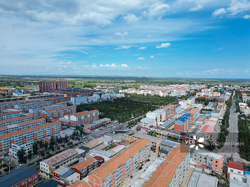 商都县 七台镇 南湖 东大井 航拍图片素材