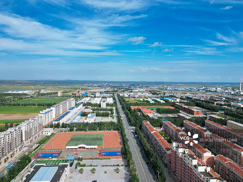 化德县 长顺镇 西山 风光 航拍图片素材