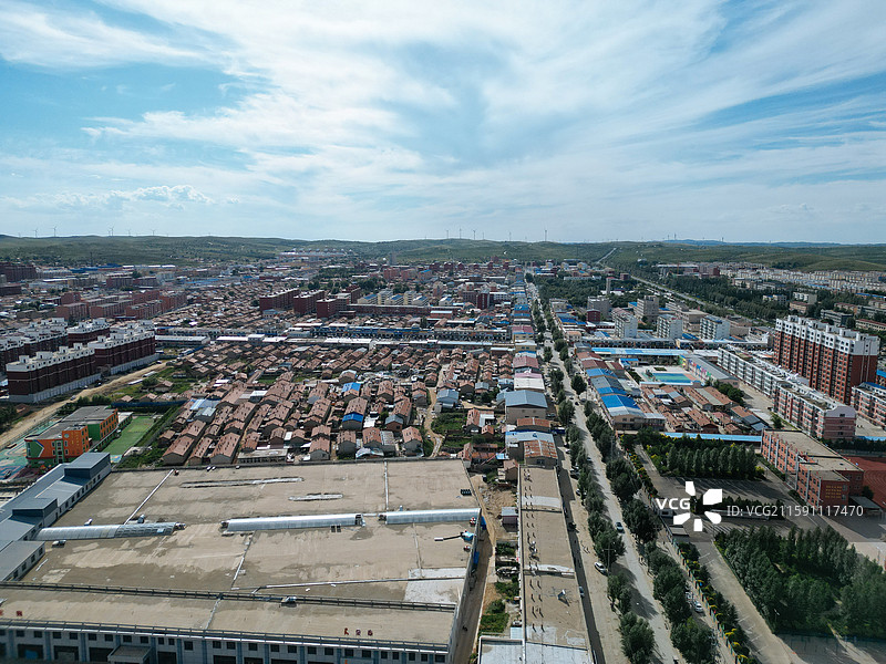 化德县 长顺镇 西山 风光 航拍图片素材