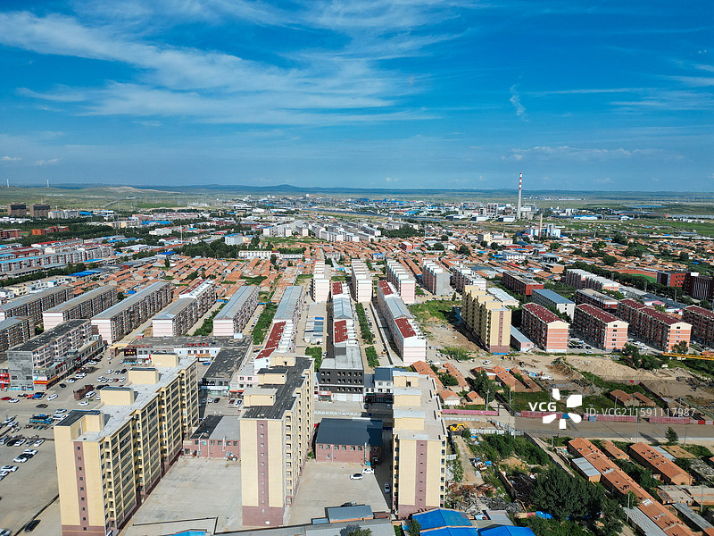 化德县 长顺镇 西山 风光 航拍图片素材
