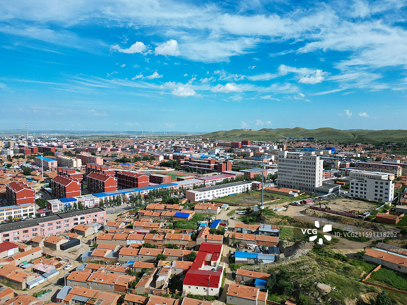 化德县 长顺镇 西山 风光 航拍图片素材