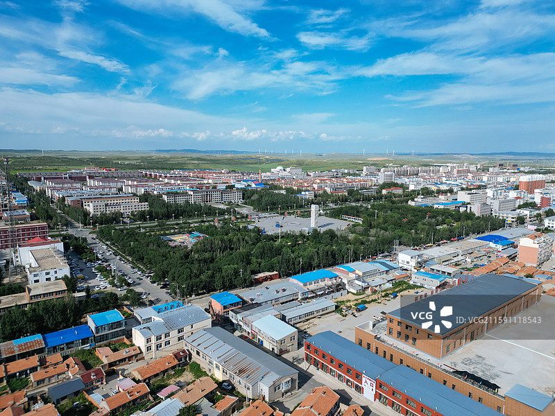 化德县 长顺镇 西山 风光 航拍图片素材