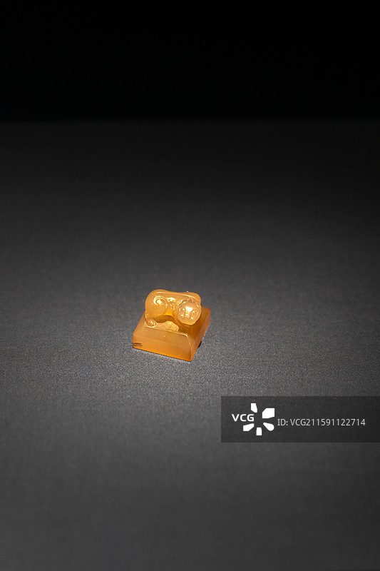 南京博物院玉润中华特展-虎钮玛瑙印坯 东汉 南京博物院藏图片素材