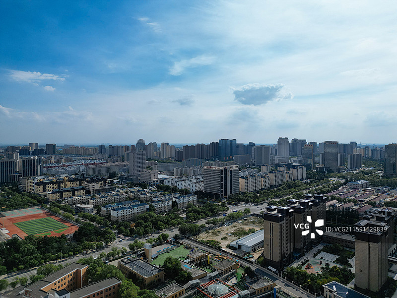 鄂尔多斯 东胜区 体育中心 母亲公园 地标 航拍图片素材