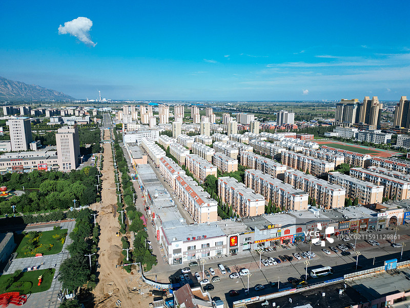 土默特右旗 沟门镇 萨拉齐 大雁滩 航拍图片素材