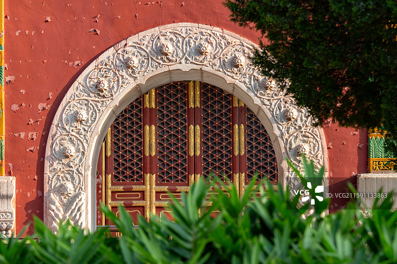 北海公园小西天的拱门图片素材