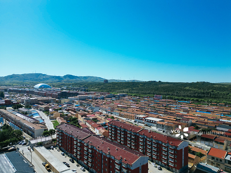 和林格尔县 南山 单树梁 新民街 航拍图片素材