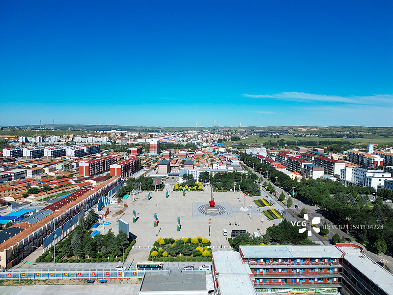 和林格尔县 南山 单树梁 新民街 航拍图片素材