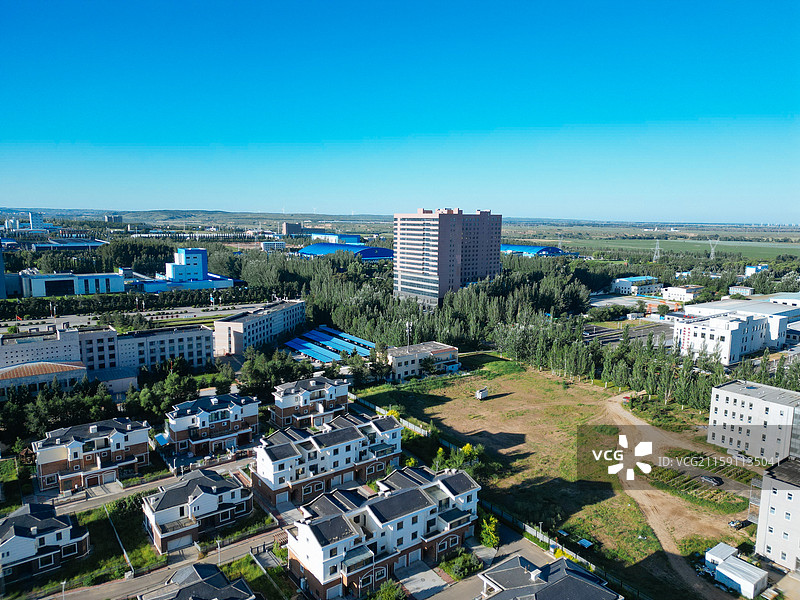 和林格尔 蒙牛工业 航空小镇 盛乐校区 蒙羊牧业 航拍图片素材