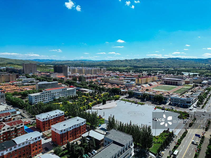 卓资县 卓资山 南窑子 龙胜路 航拍 地标图片素材