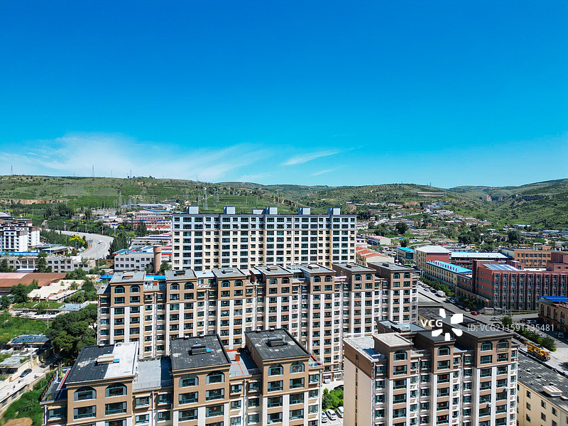 清水河县 贾家湾 清水河大桥 航拍 地标图片素材