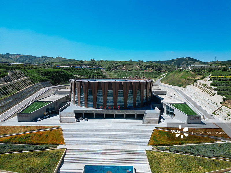 清水河县 贾家湾 清水河大桥 航拍 地标图片素材