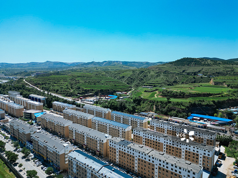 清水河县 贾家湾 清水河大桥 航拍 地标图片素材