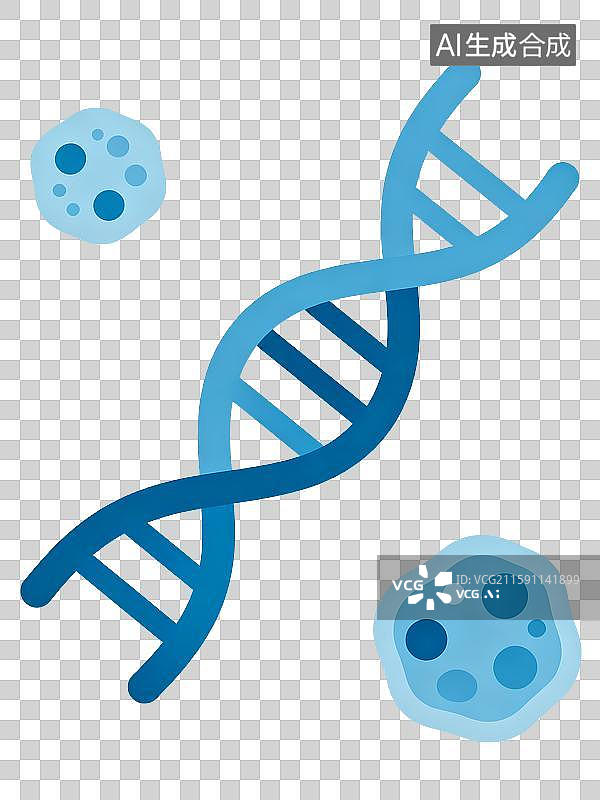 【AI数字艺术】DNA与细胞科学遗传背景图片素材