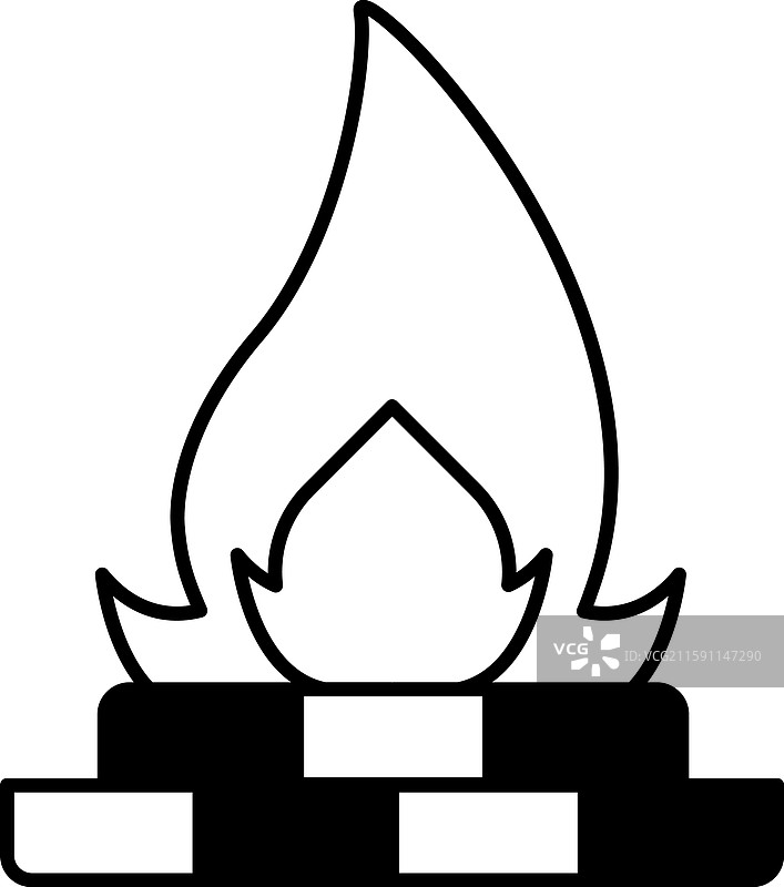 火焰以卡通风格表现出来图片素材