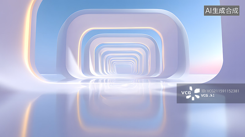 【AI数字艺术】数字长廊图片素材