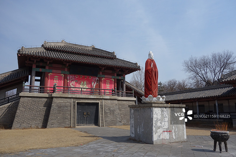 河北省秦皇岛市山海关：孟姜女庙秦宫图片素材