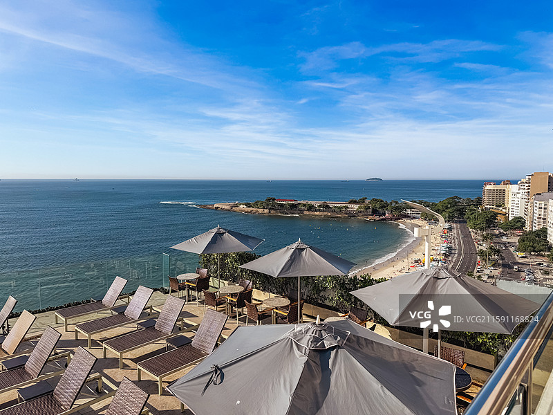 巴西里约热内卢科帕卡巴纳海滩Copacabana Beach 海边风光景色图片素材