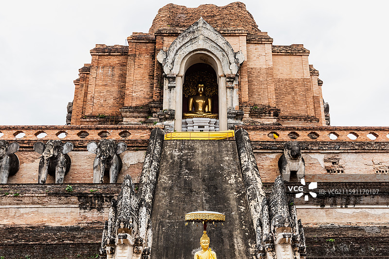 泰国清迈契迪龙寺图片素材