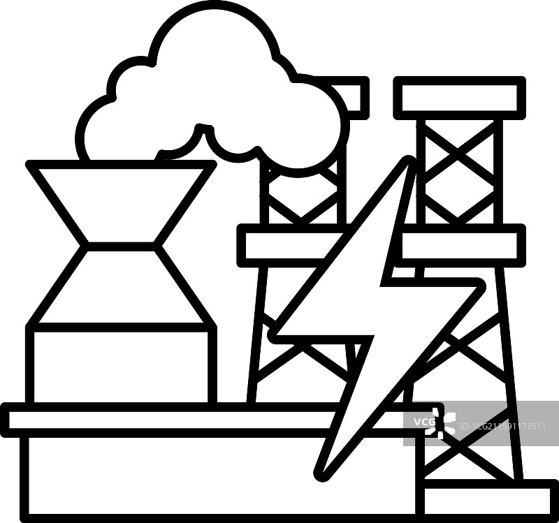 带有闪电的建筑图片素材