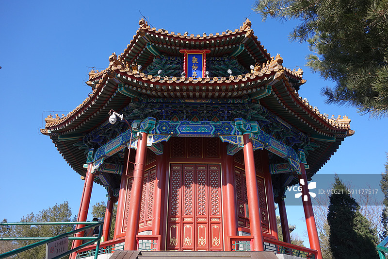 北京市北京景山公园景山观妙亭图片素材