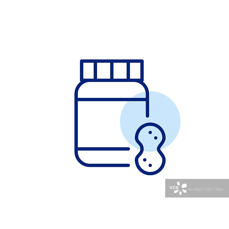 传统像素风格的早餐：罐装花生酱图片素材