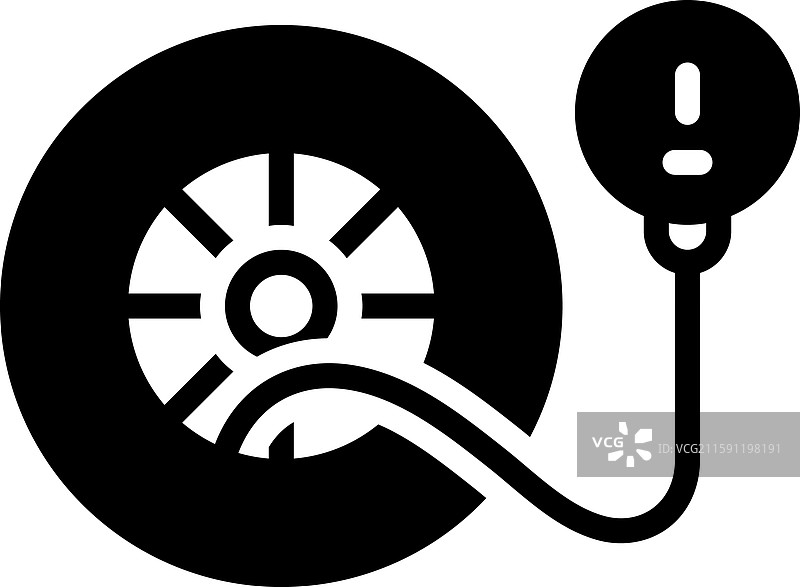 给轮胎充气图片素材