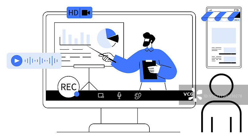 在线视频演示与分析图片素材