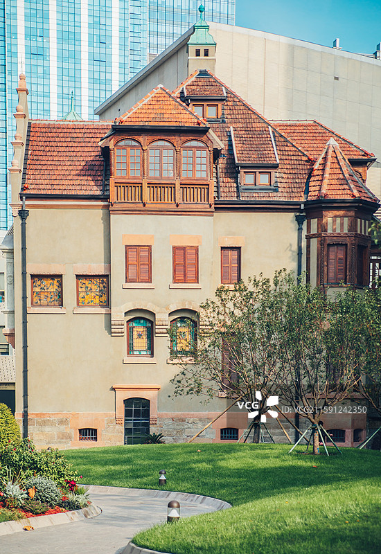 上海音乐学院音乐城堡，原比利时领事馆旧址图片素材