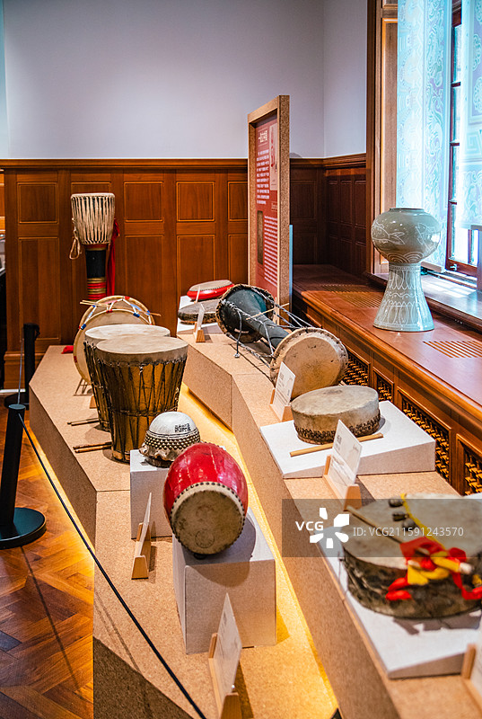上海音乐学院汾阳路校区东方乐器博物馆内部景观图片素材