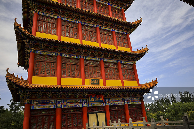 宁夏中宁县大佛殿藏经阁图片素材