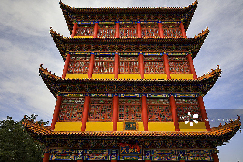 宁夏中宁县大佛殿藏经阁图片素材