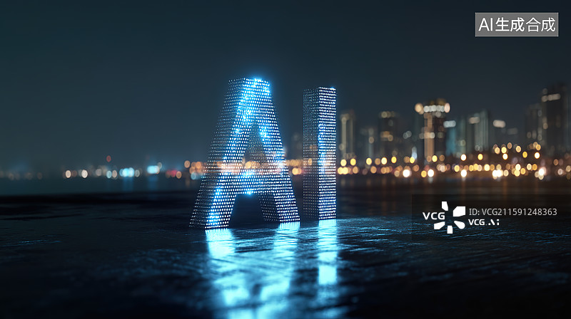 【AI数字艺术】AI技术改变城市生活——科技和先进生产力概念图片素材