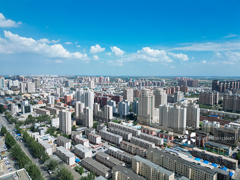 鄂尔多斯 东胜区 体育中心 母亲公园 地标 航拍图片素材