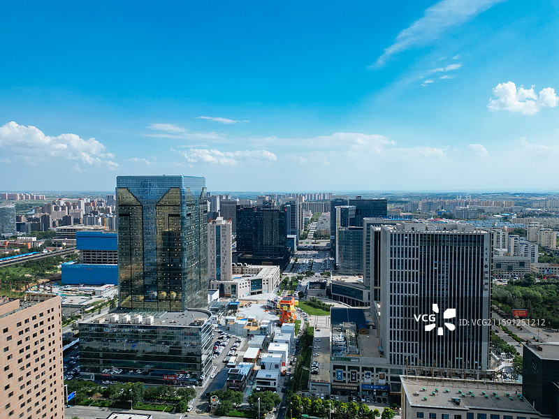 鄂尔多斯 东胜区 体育中心 母亲公园 地标 航拍图片素材