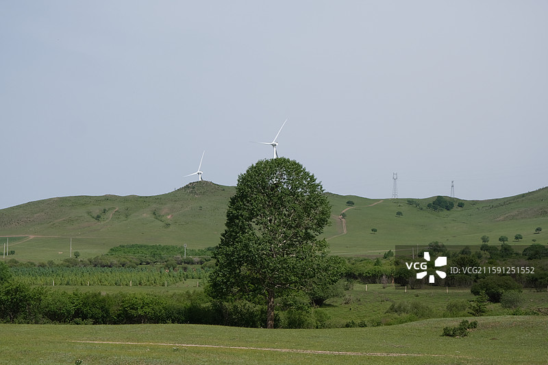 河北承德围场御道口草原森林风景区自然风光图片素材