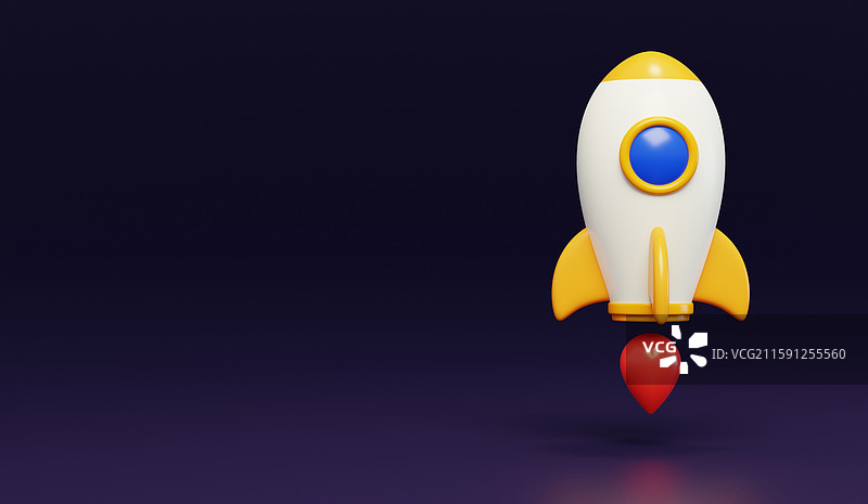 火箭航天工具星际旅行飞行3D图片素材