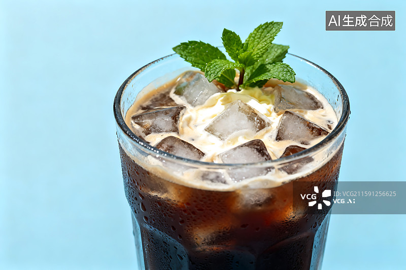 【AI数字艺术】冰咖啡 夏天饮料 冰美式图片素材
