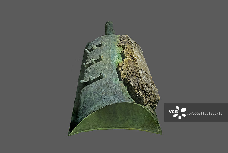 山西省临汾市博物馆：云纹铜编钟【西周（公元前1046—公元前771年），翼城县大河口墓地出土】图片素材