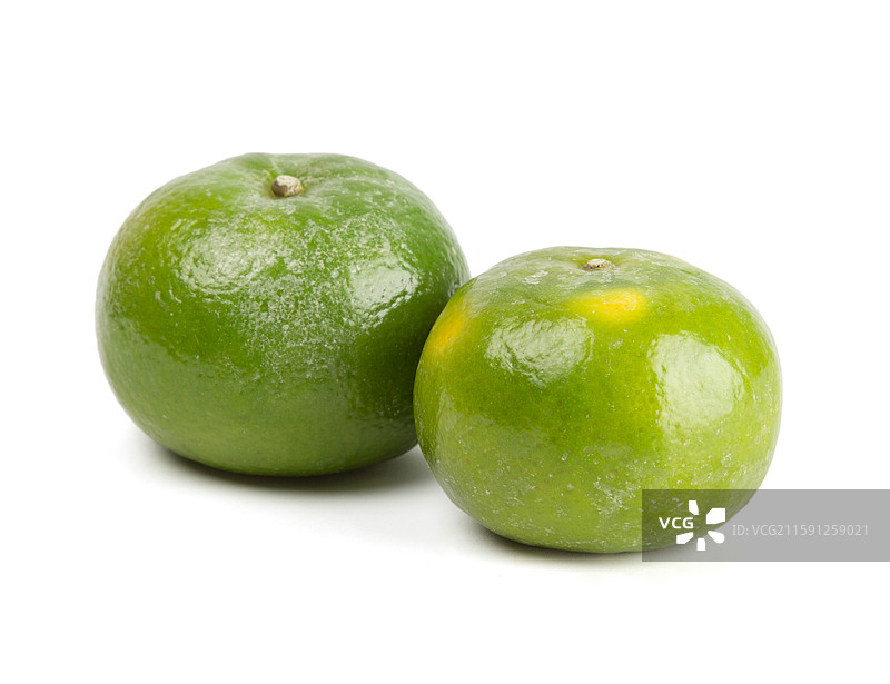 新鲜的泰国蜜柑橘子孤立在白色背景上图片素材