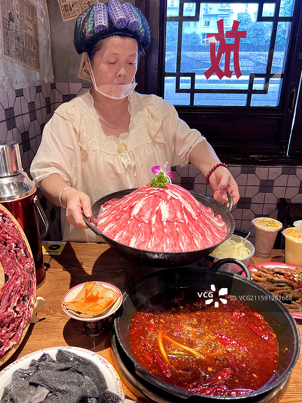 复古火锅店美食火锅图片素材